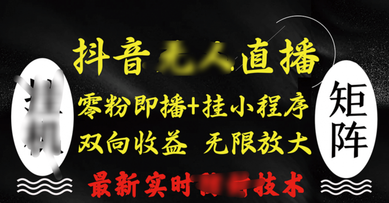 抖音无人直播最新独家玩法，小雪花+撸音浪双向收益，可矩阵放大副业网-副业赚钱-互联网创业-资源整合99副业网