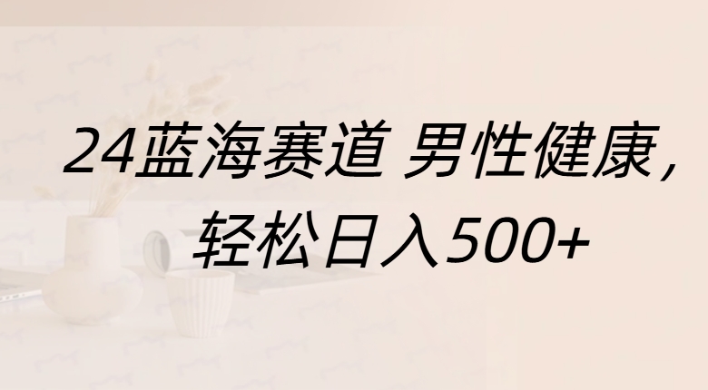 蓝海赛道 男性健康，轻松日入500+副业网-副业赚钱-互联网创业-资源整合99副业网