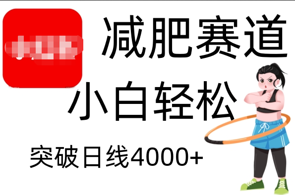 小红书减肥赛道，小白轻松日利润4000+副业网-副业赚钱-互联网创业-资源整合99副业网