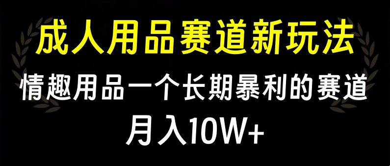 大人用品赛道新玩法，情趣用品一个长期暴利的赛道，月入10W+副业网-副业赚钱-互联网创业-资源整合99副业网