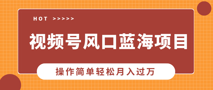视频号风口蓝海项目，中老年人的流量密码，操作简单轻松月入过万副业网-副业赚钱-互联网创业-资源整合99副业网
