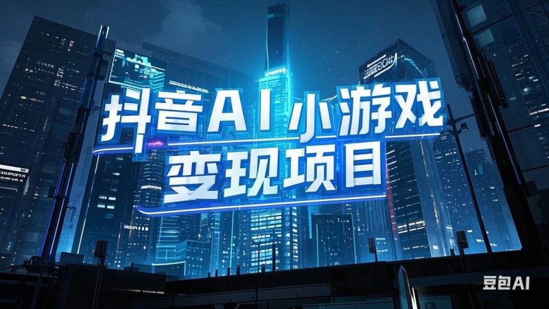 抖音AI小游戏变现项目副业网-副业赚钱-互联网创业-资源整合99副业网