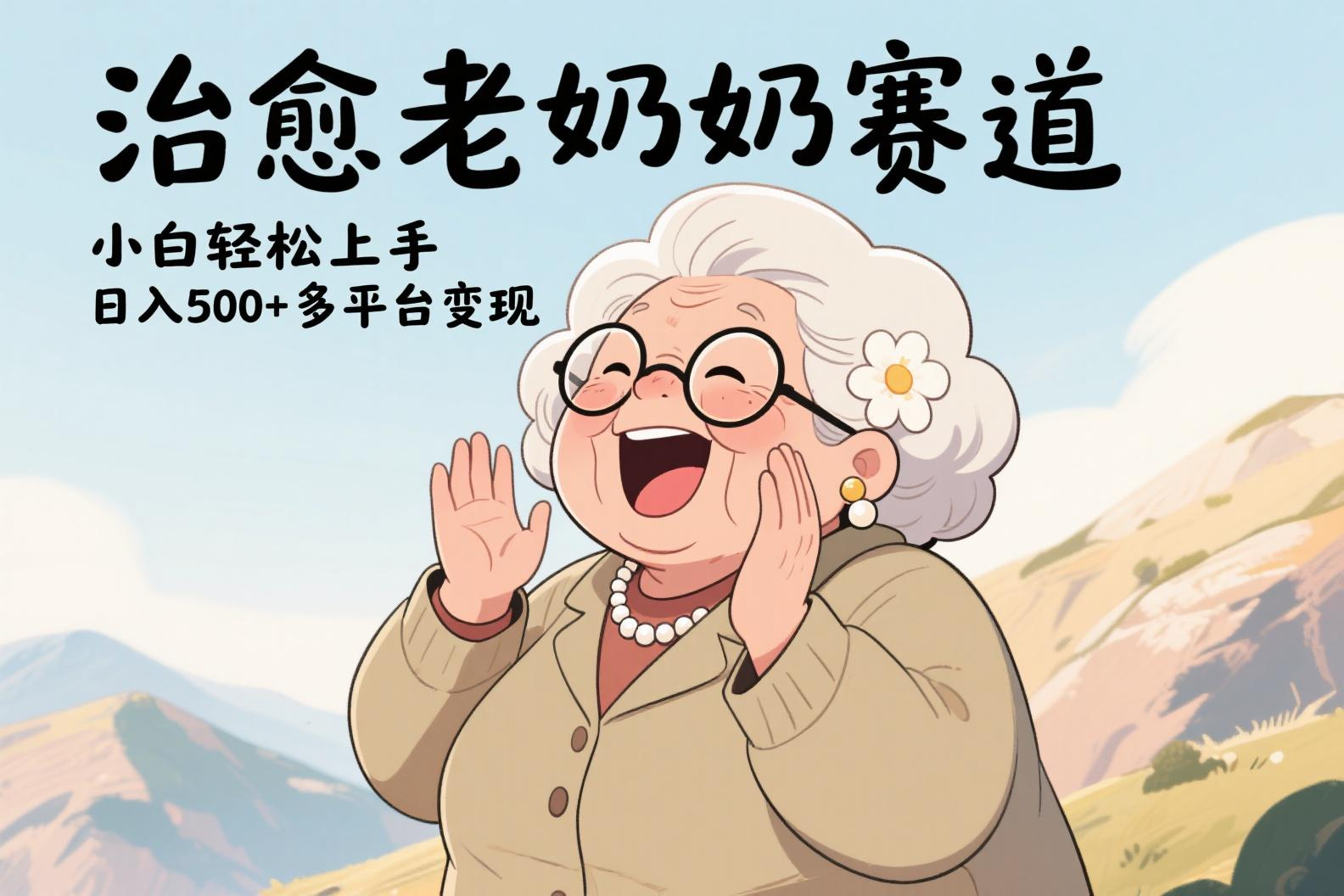 视频号治愈老奶奶赛道，小白轻松上手，日入500+多平台变现副业网-副业赚钱-互联网创业-资源整合99副业网